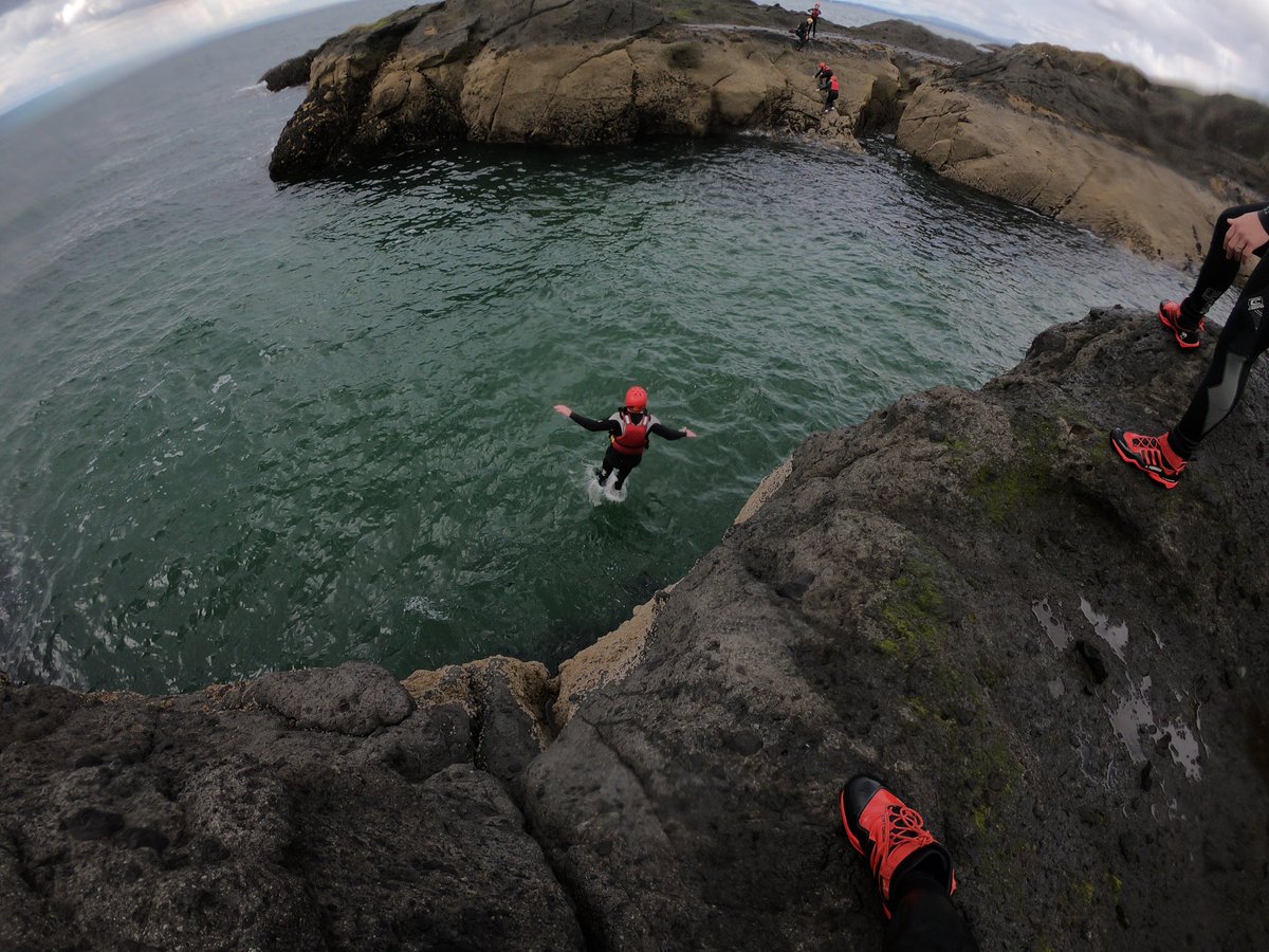 MYDGAdventure's tweet photo. It was great to show @chr15mtn from @SocEntScot what we do and get him involved in one of our activities, we spent the day coasteering and joined up with the holiday club for the perfect opportunity to see what we are all about at @MYDGAdventure 🙂 #socent #buysocial https://t.co/MSlEYcKqvX