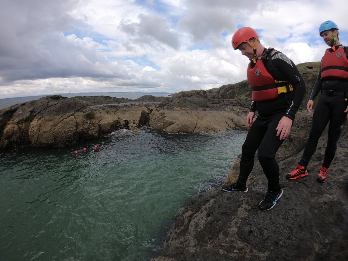 MYDGAdventure's tweet photo. It was great to show @chr15mtn from @SocEntScot what we do and get him involved in one of our activities, we spent the day coasteering and joined up with the holiday club for the perfect opportunity to see what we are all about at @MYDGAdventure 🙂 #socent #buysocial https://t.co/MSlEYcKqvX