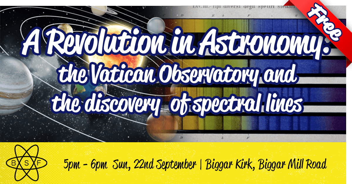 ~160 years ago, Father Angelo Secchi began to look at the spectral lines of the sun and probe their secrets. This changed #astronomy from plotting points of light in the sky to understanding the #elements in #stars.
Come along to BSF 2019 to find out more!
facebook.com/events/3532443…