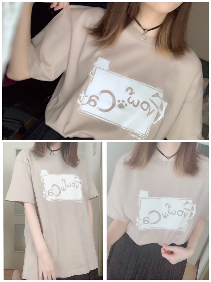 新作のみけんねこTシャツです!
サンド(ベージュ系)が会場限定、ホワイトとブラックは通販での販売になります!
(2枚目インカメなので反転になってます)
サイズはL.XLのみ 3000円です。
通販開始はまた後日お知らせ致します。
どれもめちゃめちゃ普段使いしやすいです!何卒! 