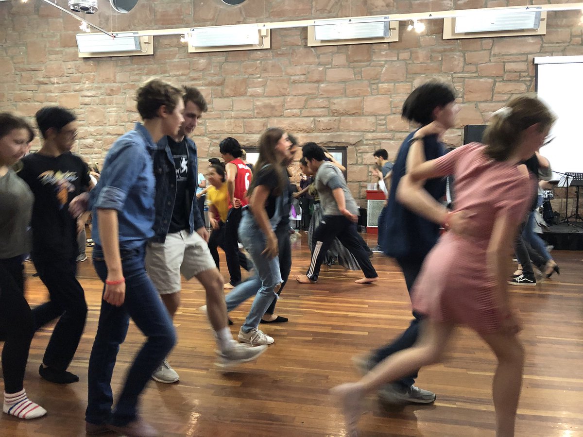 esdfinearts's tweet photo. A little Ceilidh country dancing for you. If you look carefully, you should see ESD students in the center and other places. #esdarts #esdallas #ESDKillsMonsters #esdtheater #esdtakesthefringe @AHSTFEdFringe @EpiscopalDallas https://t.co/hBC9buyZsX