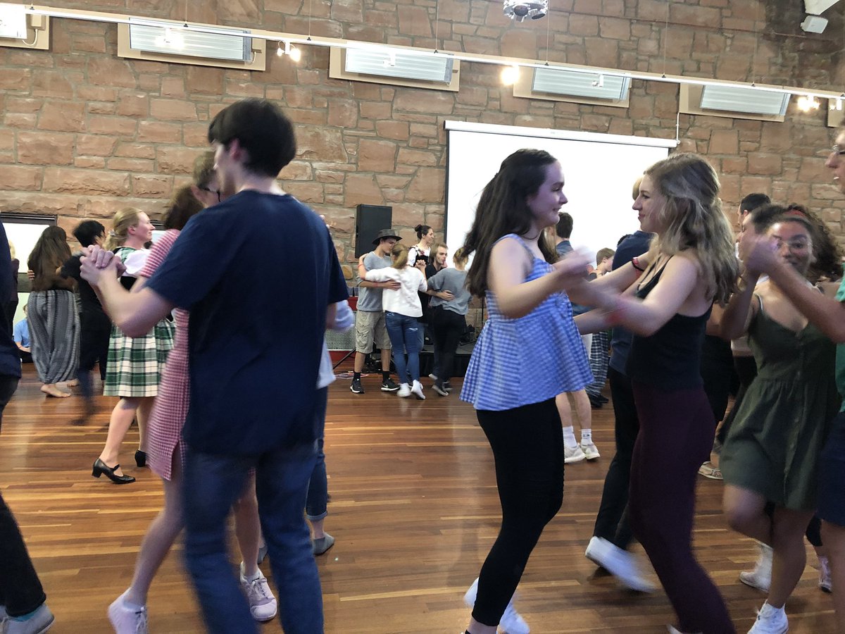 esdfinearts's tweet photo. A little Ceilidh country dancing for you. If you look carefully, you should see ESD students in the center and other places. #esdarts #esdallas #ESDKillsMonsters #esdtheater #esdtakesthefringe @AHSTFEdFringe @EpiscopalDallas https://t.co/hBC9buyZsX