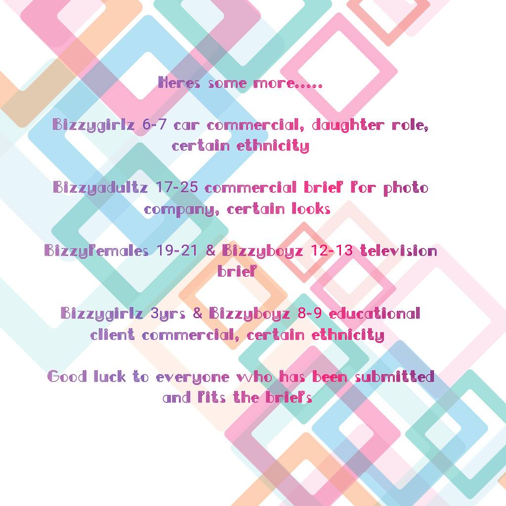 BizzyAgency's tweet photo. #bizzykidz #bizzykidzagency #teambk #gobk #bizzytalent #childtalent #bizzyartists #childactor #childmodel #bizzygirlz #bizzyadultz #submissions #summary #briefs #goodluck #fingerscrossed #bizzykidzlondon https://t.co/2unwEujXeV
