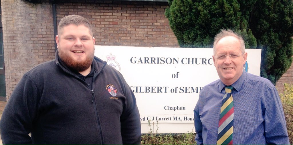 MethForcesBoard's tweet photo. Sad to be saying #goodbye to @CraigGaffney this week after 3 years excellent service @ JITG Chicksands. Pictured here with @MethodistGB #army #chaplain Rev Clive Larrett whose ministry he has been supporting. Soon to be studying @queensfdn #onetowatch ;) https://t.co/Io2gkENpCw