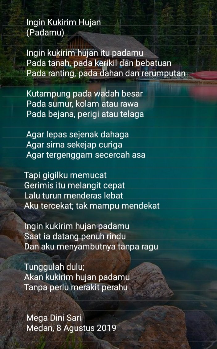 megadinisari's tweet photo. Jelang sore.. :)

#puisi
#sajak
#poem
#poetry
#ame https://t.co/Yd6vtiBQHr