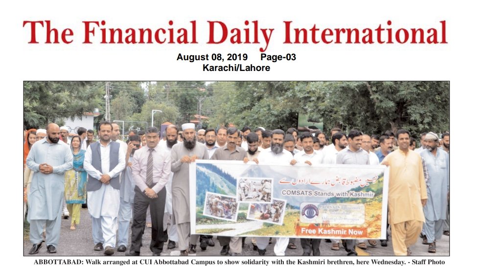 shahsabg's tweet photo. @CUIofficial
#KashmirIsOurWeAreKashmir
#Comset #Abbottabad https://t.co/hGr1QOUP2s