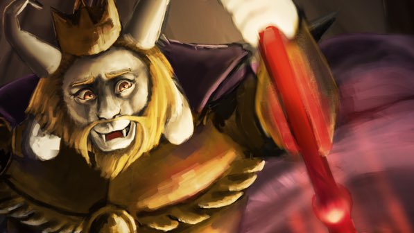 hainaito's tweet photo. Asgore.
この戦闘シーンの演出が好きで、どうしても描きたかった。
#アンダーテール #undertale https://t.co/S4uzI37JPC