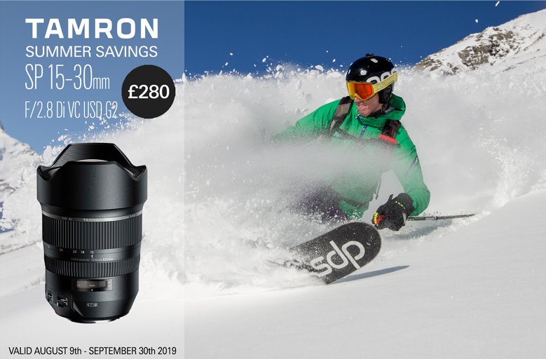 Unleash your creativity! From now until the end of September Save £280 when purchasing a SP 15-30 F/2.8 Di VC USD G2 Canon/Nikon Fit. Redemption BY VOUCHER CODE ONLY via participating Tamron UK retailers. #TamronUK #Tamronlenses #summerpromotion