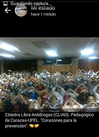 lazoazulcliad's tweet photo. Se siguen sumando universitarios en pro de la prevención. ¡Sí a la vida! ¡No a las drogas! ¡Educar es prevenir! CLIAD-UPEL-IPC. @cliadong @lazoazulcliad @SSCenPrevDrogas
 @actvdextenacad1 https://t.co/5XYMrCwSeS