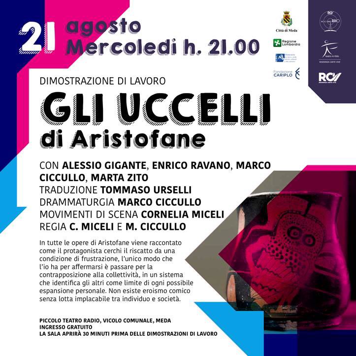 CarteVive's tweet photo. Vi aspettiamo mercoledì 21 agosto alle 21.00!
⁦@TeatroRadio⁩ #ingressogratuito https://t.co/wpBxyydc1E