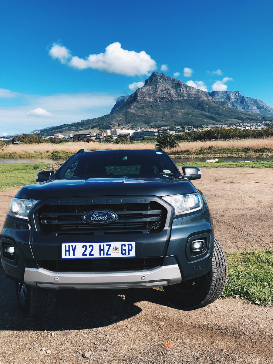 mtura712's tweet photo. Can you spot the tourist attraction famous @TableMountainCa ? try to never mind the @FordSouthAfrica #Ranger #Wildtrak ,it’s flexing it’s muscle and getting ready for long weekend trip and testing the  standard Hill Launch  Assist technology! #BringIt ,Happy Long Weekend! https://t.co/sN2WvMPLGs