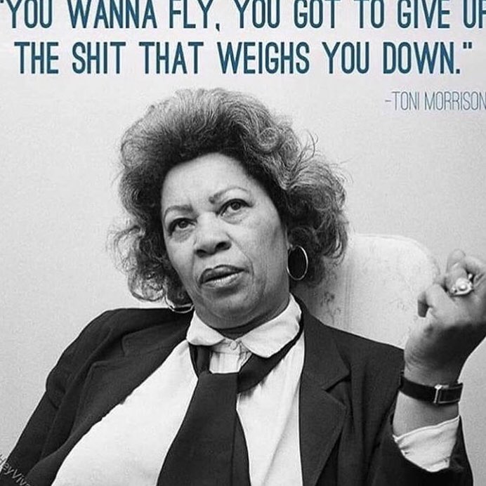 LeslieCRoberts's tweet image. As we head back to school, this: Wise words from beloved Toni. One woman who moved so many other women to write. @CCAMFAWriting @WovenLoveMemoir @Litquake