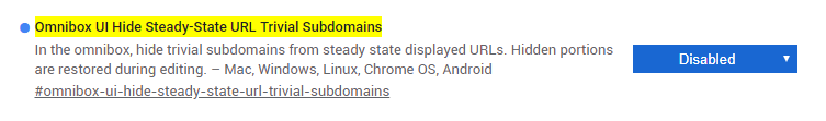 ColinMcDermott's tweet image. Pro tip: if you want to carry on seeing the http/https www/non-www part of a domain in Chrome, you can just switch this flag to 'Disabled' chrome://flags/#omnibox-ui-hide-steady-state-url-trivial-subdomains