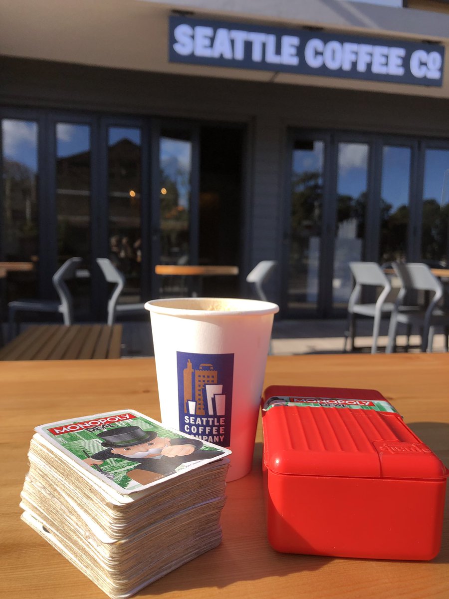 Jaxtwin's tweet photo. Fun and games at @Seattlecoffeeco Hout Bay https://t.co/nFfTRT3Wen