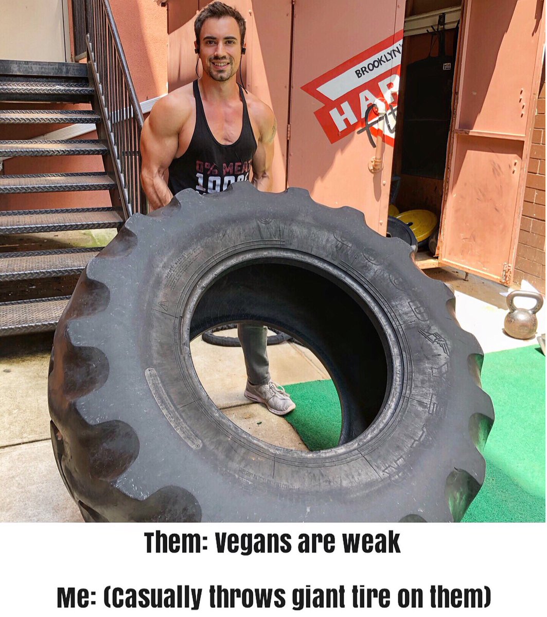 I was wearing a #vegan tank at the #gym the other day, and some dude had the audacity to say, hey man you’re pretty strong for a vegan. I wanted to say “b*tch I’m bigger and stronger than you.”😂 as I woke up from my little daydream fantasy, I simply said thanks. #govegan #fit