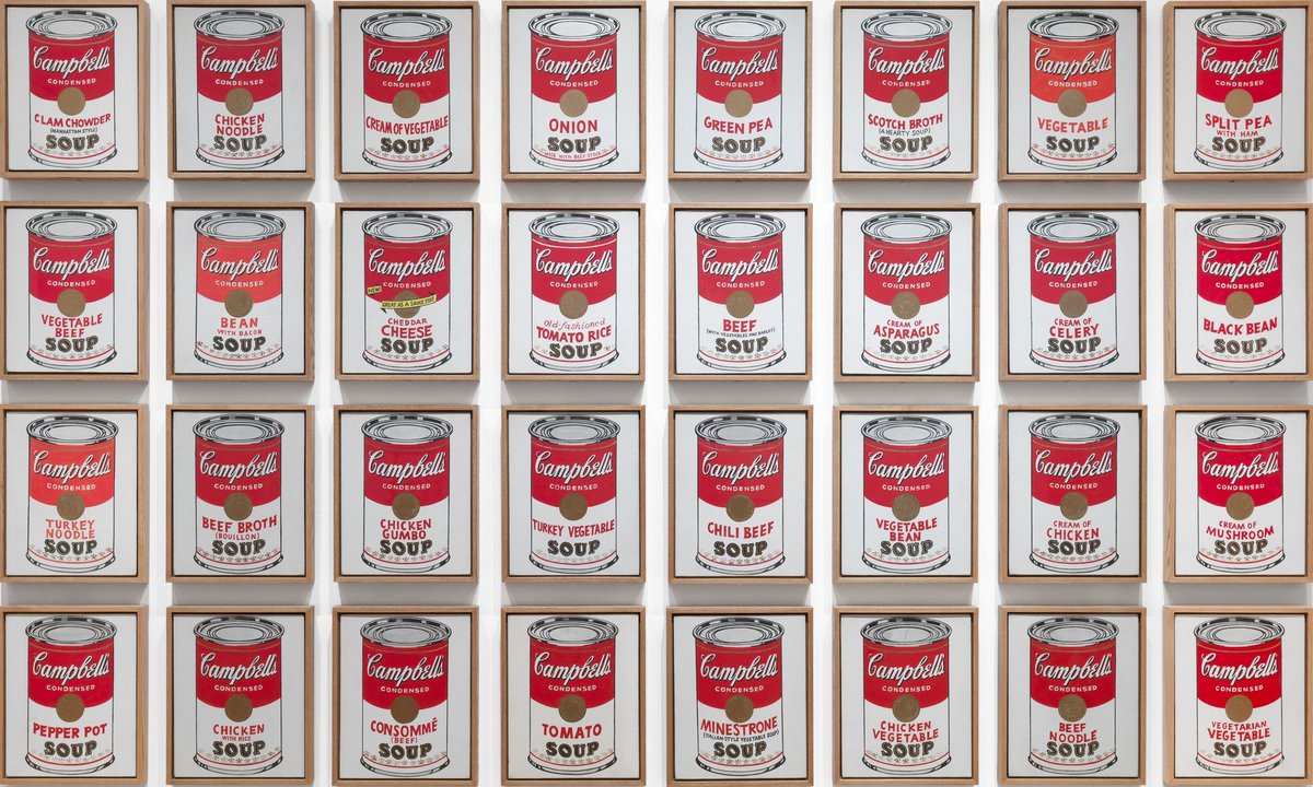 “I'm afraid that if you look at a thing long enough, it loses all of its meaning.”
.
‘Campbell’s Soup Cans,’ 1962
Andy Warhol
Museum of Modern Art, NYC
.
#AndyWarhol #MoMA #ModernArt #FineArt #BirthdayWeek #Warhol #Campbells #NYCartmuseums #artistquotes #artistwisdom #PopArt