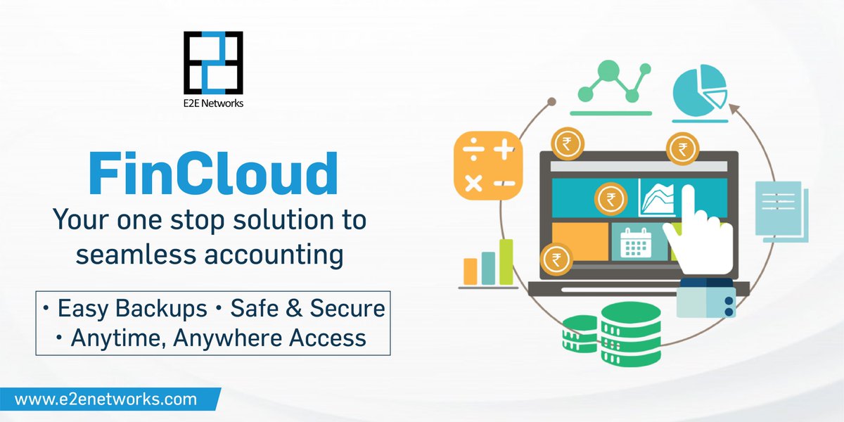 e2enetworks's tweet photo. We are glad to launch E2E FinCloud - Your one-stop solution for your accounting needs on Cloud.

Anytime, Anywhere Access |No Microsoft License Needed
Easy Backups | Safe &amp; Secure

Get Started : https://t.co/AH34167Kap

#FinCloud #E2EFinCloud #E2ENetworks https://t.co/w02qobdhy9
