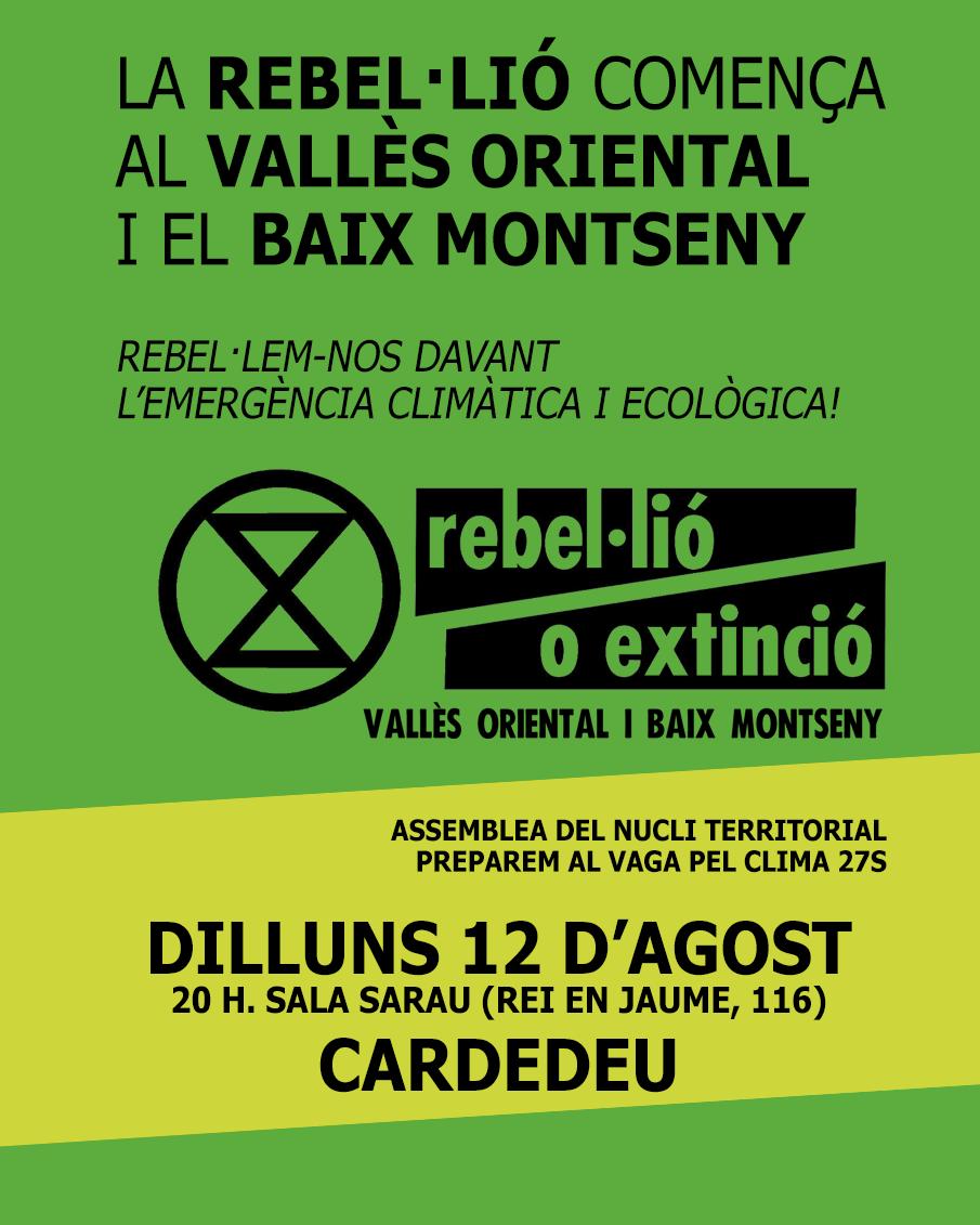 xr_vobm's tweet photo. ⌛🌍 Properes activitats al Vallès Oriental i el Baix Montseny

🔴Dilluns 12 d'agost 20h. assemblea a la Sala Sarau de Cardedeu

🔴Diumenge 17 d'agost 18h. Xerrada-presentació a l'espai festiu @PolvoriCardedeu (pl. de l'Ajuntament)

Ajuda a difondre!📲https://t.co/TdppWmPJA0 https://t.co/Rtq2eOYPUe