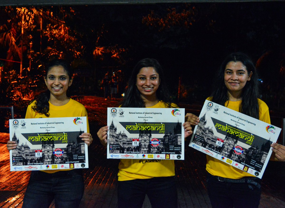 IIMMumbai's tweet photo. MahaMandi Curtain Raiser 2019!
It's not just an event, it's a festival of fun, friends and unlimited happiness! We recently had a Flashmob, followed by solo dance, prize distribution, games, chocolates and an open dance floor!
Credits : MIG
#mahamandi #nitie https://t.co/WIaedAxy5H
