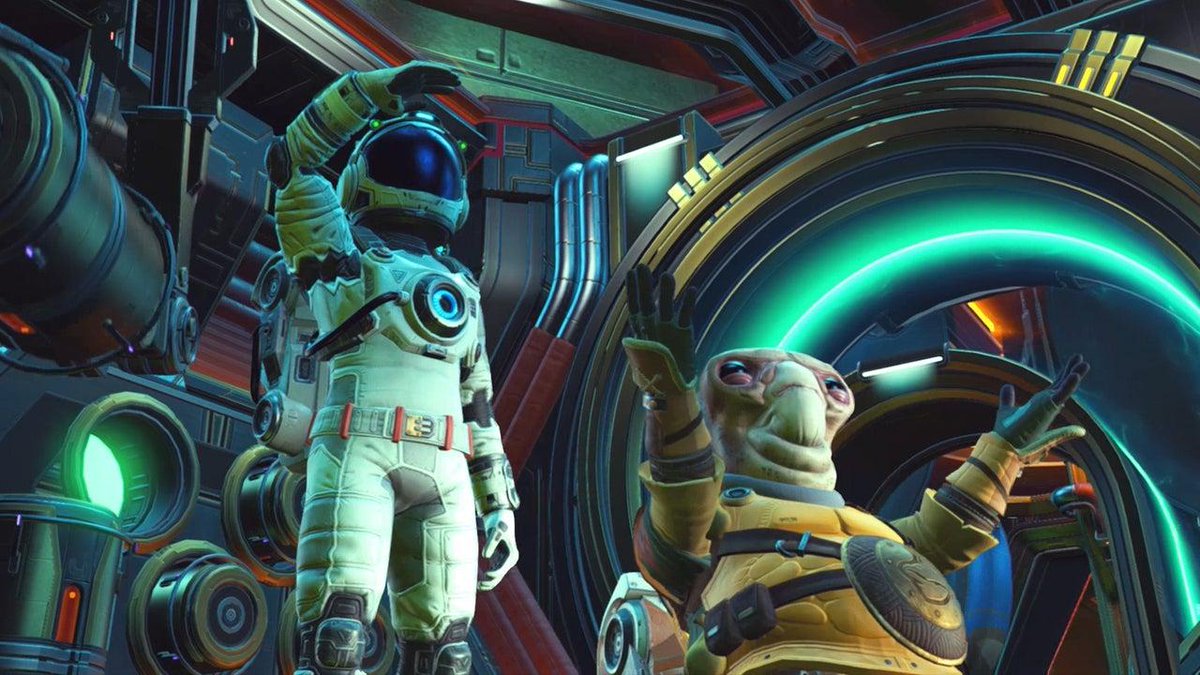 IGN's tweet photo. BREAKING: The launch trailer for No Man's Sky: Beyond has just dropped! Check out all the new features coming with the update, including riding creatures! https://t.co/Vb6DgG2q77 https://t.co/KKda6278Lg