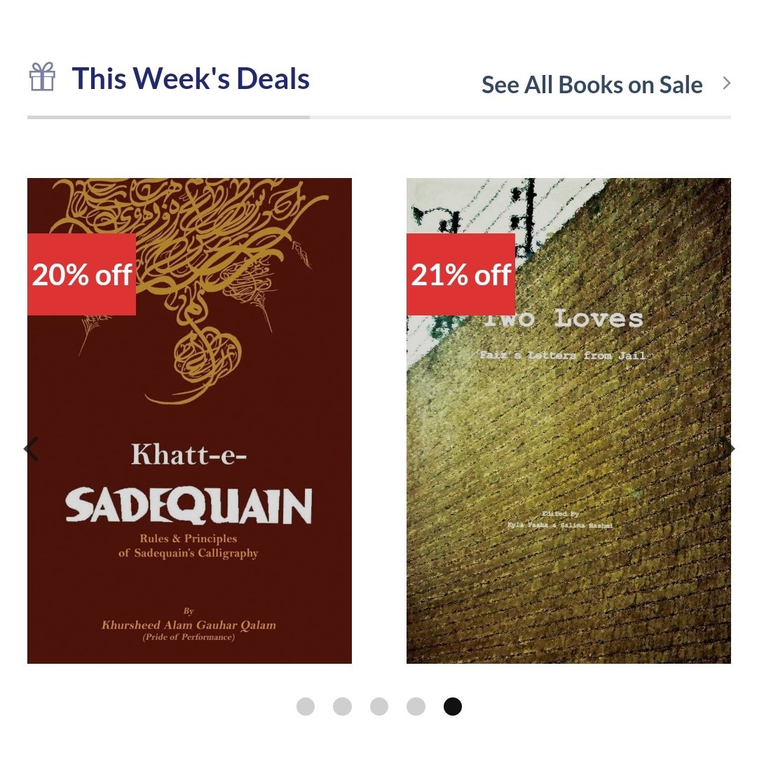 parhlikh's tweet photo. Books on sale this week 🥳 head over to https://t.co/HtvfwtoFiM 

And for the books that aren't already on sale you can use the code: bookswithbakras to get a discount! Last day for the Bakra Eid offer today!

#books #faiz #jinnah #calligraphy #history #hajj #travel #urdu https://t.co/n52dIFniU4