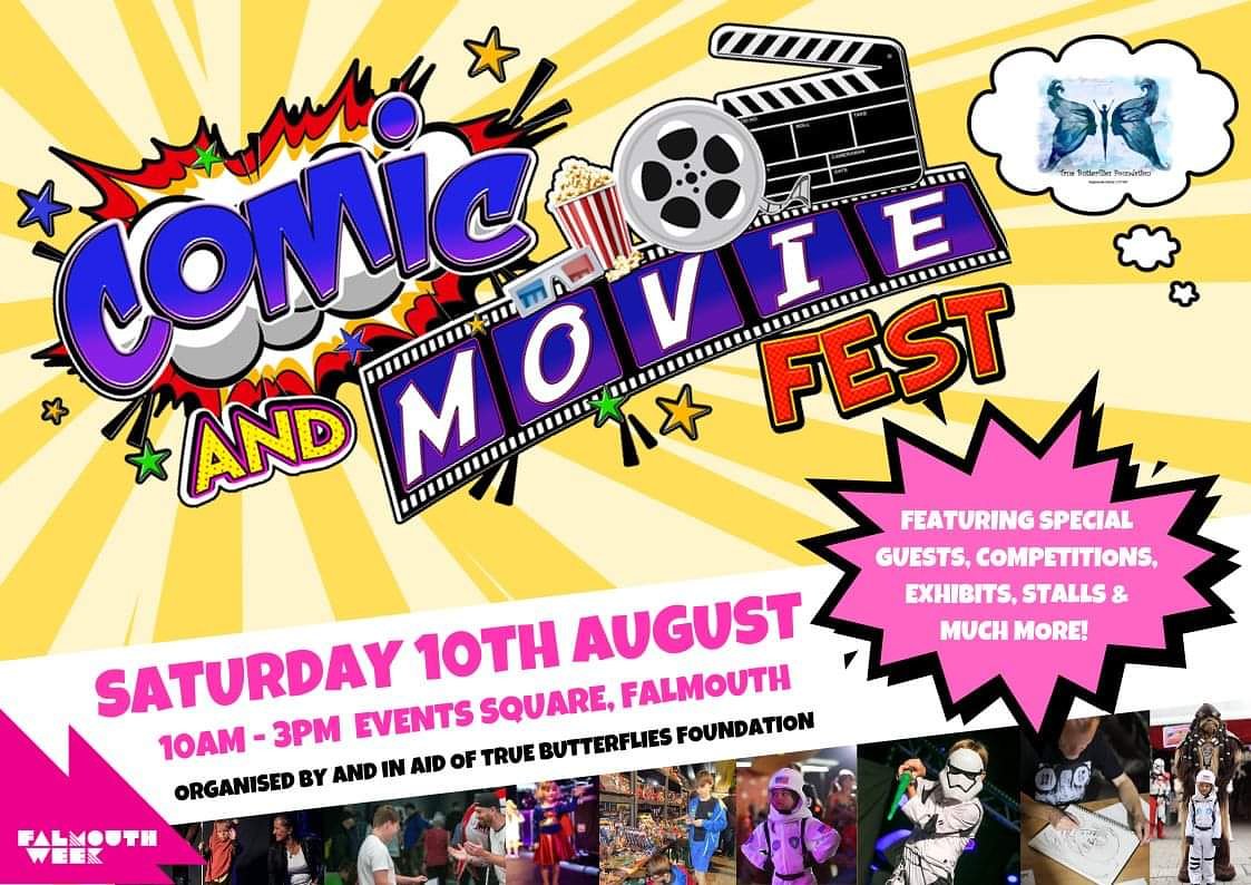 BRILLIANT NEWS, the comic and movie fest will be changing venue! Despite adverse weather the event will now be taking place at the lower stannaery of penryn campus at falmouth University 10-3 on sat. Free admission!
PLEASE SHARE FOR US AND SPREAD THE NEWS!