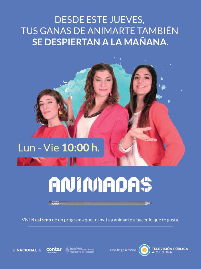 emilafferriere's tweet image. Ahora, #Animadas. Gran arranque, en la @TV_Publica !