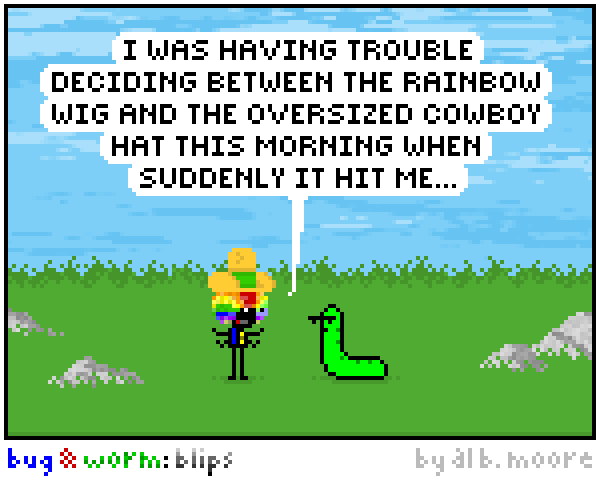 eroomba's tweet photo. Bug in the rainbow wig still makes me laugh. The giant cowboy hat just makes it that much better. #rainbowwig #cowboyhat https://t.co/NUWWHFdzJJ