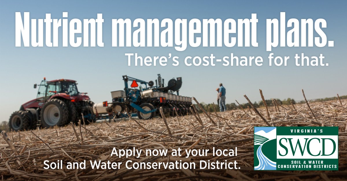 VirginiaDCR's tweet photo. Nutrient management plans can maximize efficiency on a farm and help crops reach their full potential: https://t.co/aJDXKmSTmU #PrecisionAg #VaAgriculture #AgBMPs #SoilHealth #CostShare https://t.co/8VXaEuS1R7