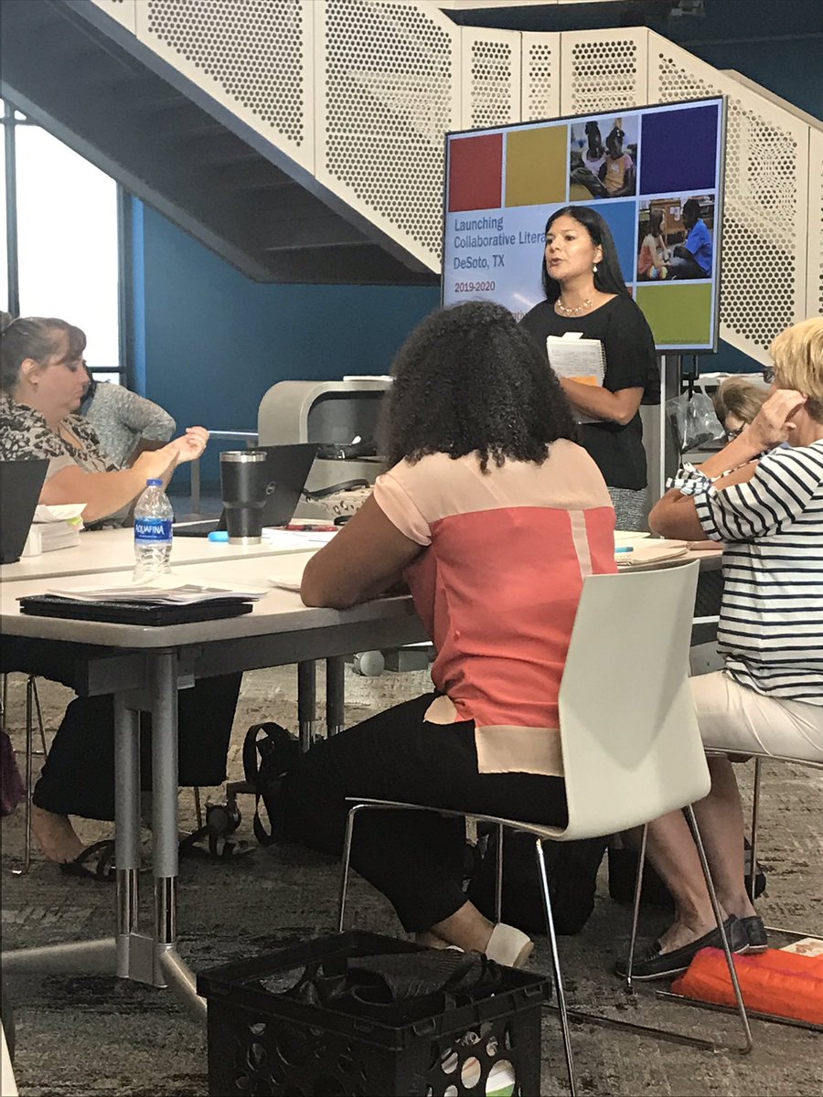 TameraSlaughter's tweet photo. So excited to be watch @vdlr_vasquez provide professional learning to K-2nd teachers at Desoto ISD! @desotoisdengage @CollabClassroom #collabclass #literacy #teachers #CollaborativeLiteracy https://t.co/jgL2QxbfiE