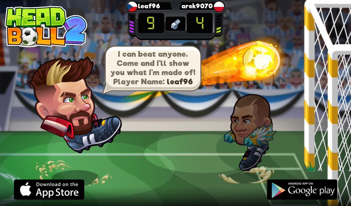 Listek96's tweet photo. Looking for a new challenger in Head Ball 2. My player name is leaf96, come and play with me! Download via > https://t.co/tJHaI7nvLw #headball2 @HB2Official https://t.co/hVbF1l5gm1