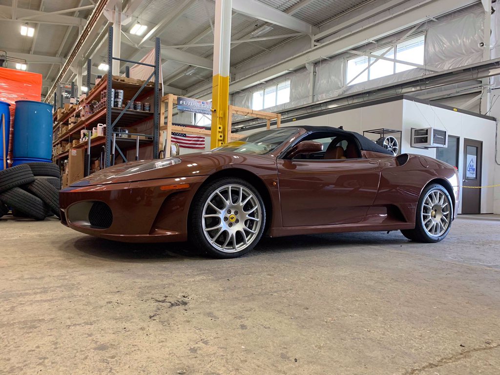 QuestRim's tweet photo. This Ferrari fell victim to Cleveland potholes and luckily the owner knew exactly where to bring his wheels for the highest quality repair and service! https://t.co/eiu4fVVmgz