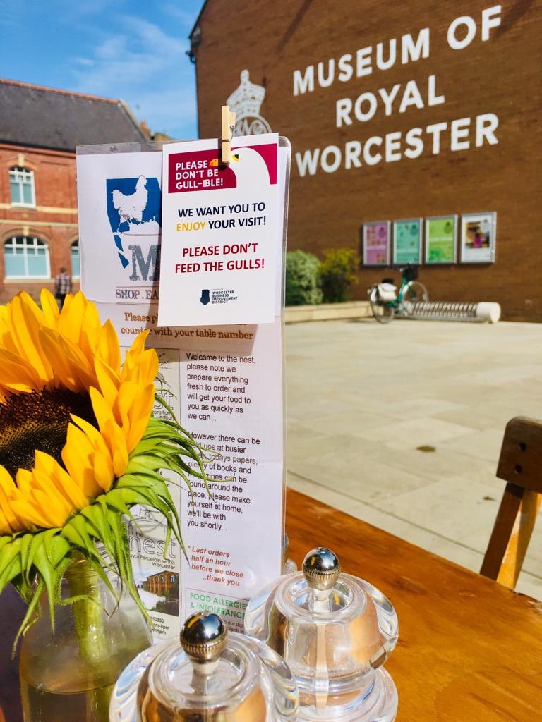 WorcesterBID's tweet photo. Excited to see our latest phase of the gull campaign on show at our food and drink businesses #Worcester https://t.co/je4Z7xw2SI