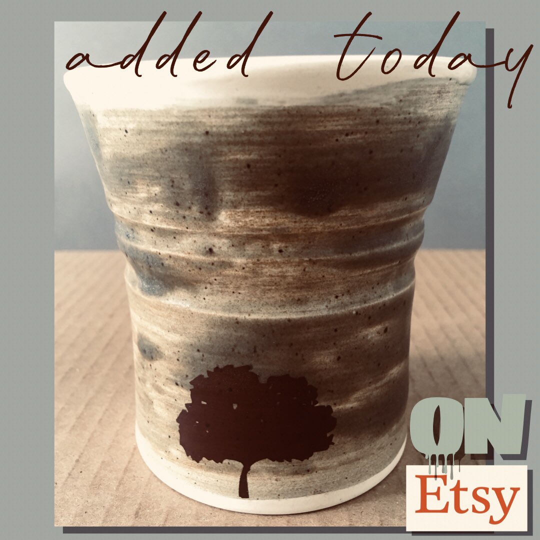 #earthenware #ceramiclovers #tree #beaker #vase #handmademadewithlove #ceramicdecals #earthyglaze #keramic #ceramicfans #potterypeople #uketsy #etsysellersuk #newonetsy #etsypotteryshop