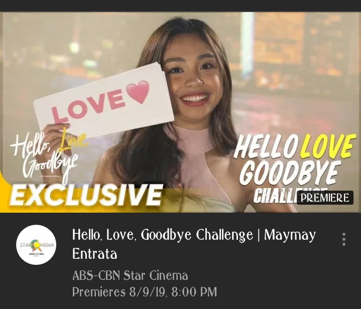 MaywardCebu's tweet photo. Watch Hello, Love, Goodbye Challenge with Maymay Entrata tomorrow at 8pm on ABS-CBN Star Cinema youtube channel!

Link: https://t.co/HrlPjJCz0A

MayWard #M3andUonSept27

@maymayentrata07 @Barber_Edward_ https://t.co/PQaFVpAWTs