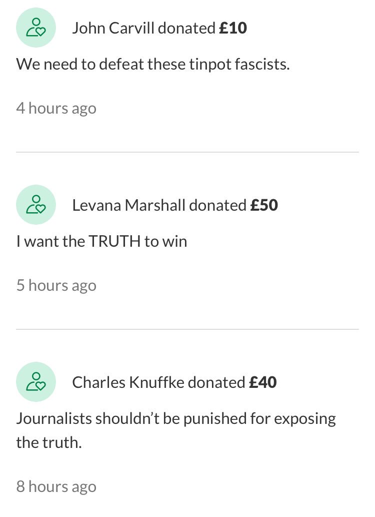 carolecadwalla's tweet photo. ...except I’m not. I’ve been overwhelmed by support from ordinary people who think this is not ok. None of it. It doesn’t matter what your politics are. A millionaire under criminal investigation should not be able to use the courts to harass the journalist who helped exposed him https://t.co/3BaZUAeKU1