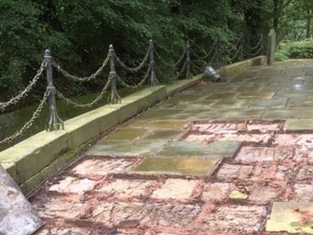 HeritageCrime's tweet photo. #HeritageStone thieves steal more than 20 flagstones stolen from St Chad’s Church Uppermill villager says “It’s a terrible shame for the church to lose some of it’s ancient #heritage”
If you have any information call @gmpolice on 101 or @CrimestoppersUK
https://t.co/gdpFGJKMTt https://t.co/iIljwhU6QG