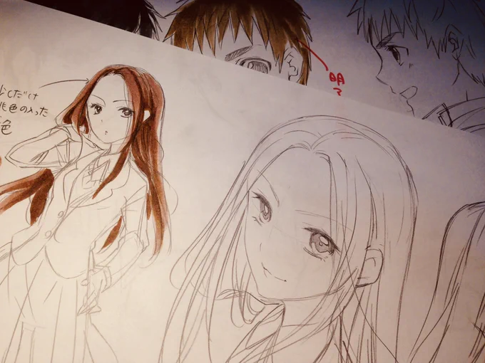 #機種変したから大昔のフォルダ晒していく
これはなぜか有名になったゼミママ登場回の主人公たちです。双子の男子が主人公で美人な女先輩がヒロインでした。
でも全部ママが持って行きましたね… 