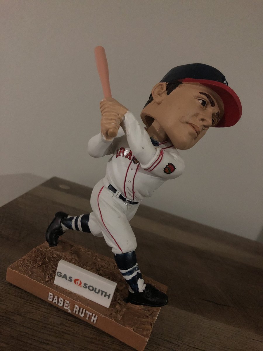 SportsPorchCast's tweet photo. We’re giving away this 2018 Babe Ruth Boston Braves Bobblehead so just RT and follow to enter https://t.co/tLYRs1Fxdi