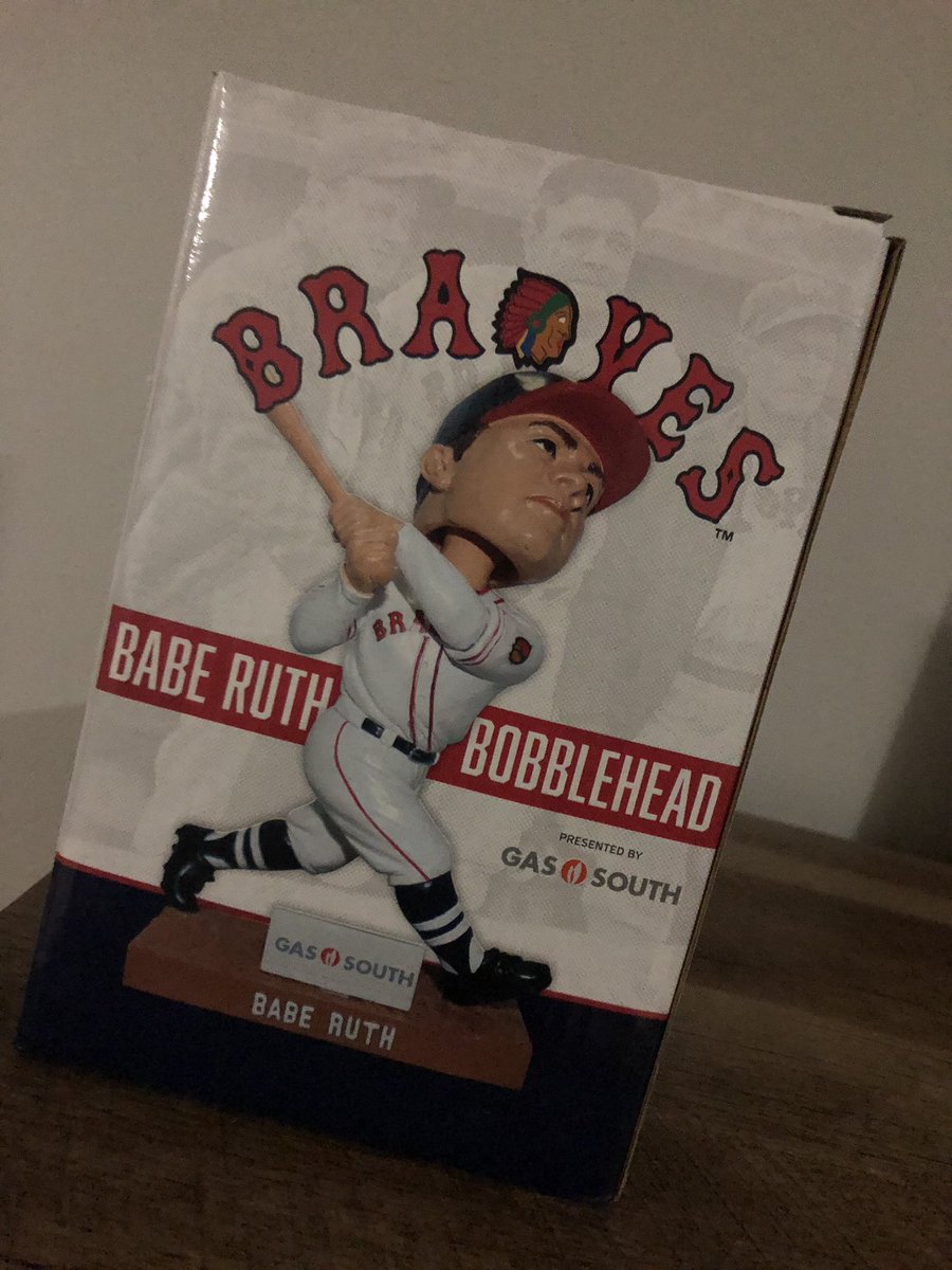 SportsPorchCast's tweet photo. We’re giving away this 2018 Babe Ruth Boston Braves Bobblehead so just RT and follow to enter https://t.co/tLYRs1Fxdi