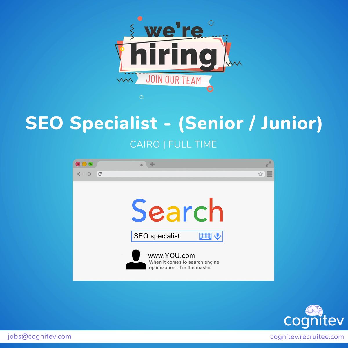 Cognitev's tweet photo. We are looking for an awesome SEO Specialist to join our team in Cairo! Apply now on https://t.co/mhqv6q5EmW https://t.co/DbTopBmMx9