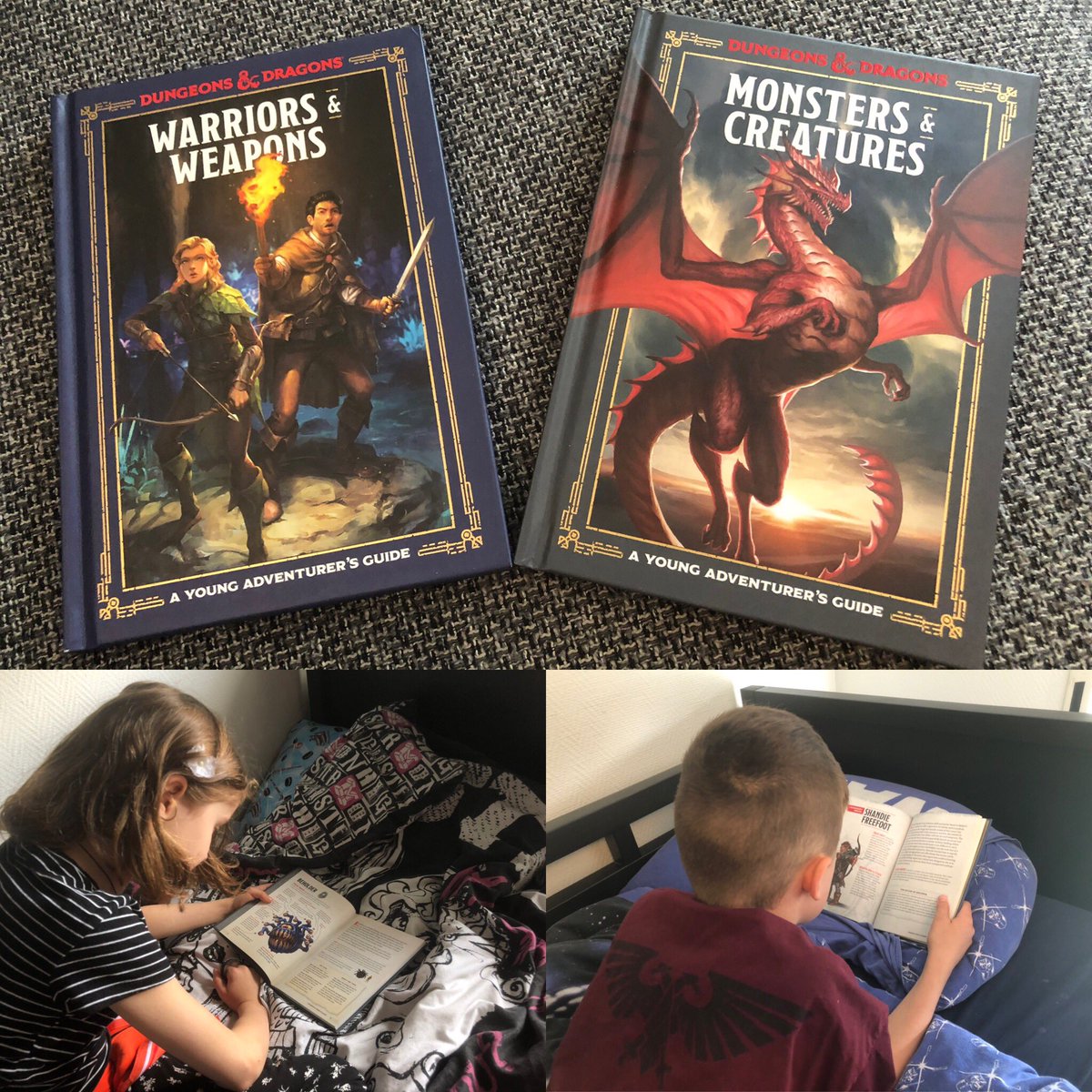 FamilyGeekStuff's tweet photo. Got the two first Dungeons &amp; Dragons Young Adventurer’s Guides.

A lot of information, lore, and story bites; written and organized in a fun way! (without all the rules.)

#dungeonsanddragons #dnd #youngadventerersguide #book #reading #fantasy #jimzub #familygeekstuff https://t.co/saPwhNWuc9