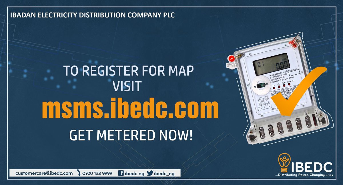 IBEDC_NG's tweet photo. #IBEDCMAP #MAP #Oyo #Ibadan #Osun #Ogun #Kwara #Prepaidmeters #Meters #MeterAssetProvider #IBEDC #SayGoodbyeToEstimatedBilling #Estimatedbilling https://t.co/otfBZ7Jm6k