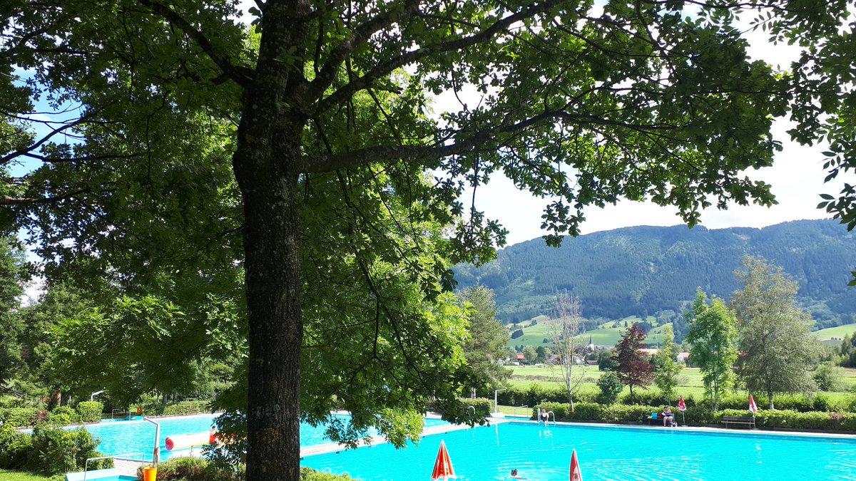luciennederoos's tweet photo. Niet dat ik alle Duitse zwembaden bezocht heb hoor, maar dit is vast het mooist gelegen zwembad van DL #allgäu #alpenfreibad #halblech 
Lekker #bier ook trouwens!
#ontdekduitsland https://t.co/zJaYqrMTj1