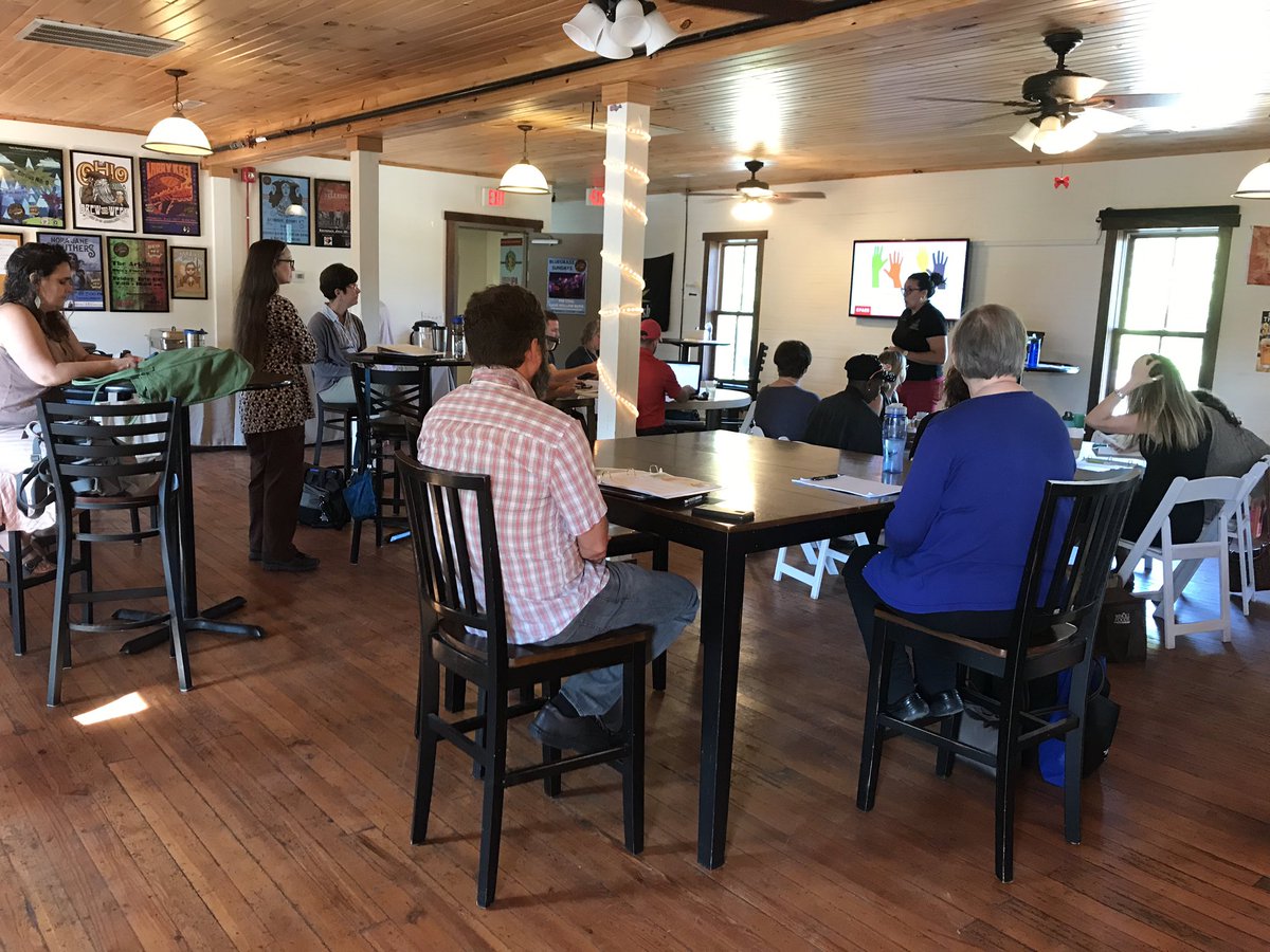Great turnout of folks interested in learning about worker-owned cooperatives for our Appalachia Cooperates Initiative workshop today in Athens County, Ohio at the Eclipse Company Store.