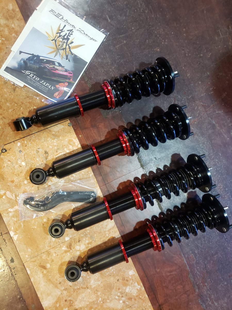 ジョミレット やっとテスト用の車高調完成 Ryoさんありがとうございます Jzx100 90用でf24キロr5キロ 来週の砂川でテストして問題なければリリースです