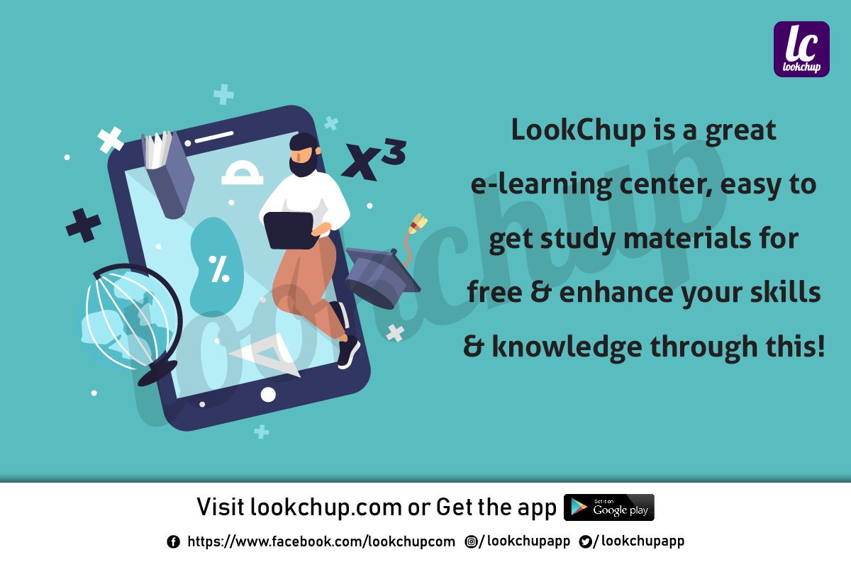lookchupApp's tweet photo. #LookChup is a great #e-learning center, easy to get study materials for free &amp; enhance your skills &amp; knowledge through this! #learning #learningcomputer #learn #education #learningapp #ThursdayThoughts https://t.co/lwzceZD0Uv