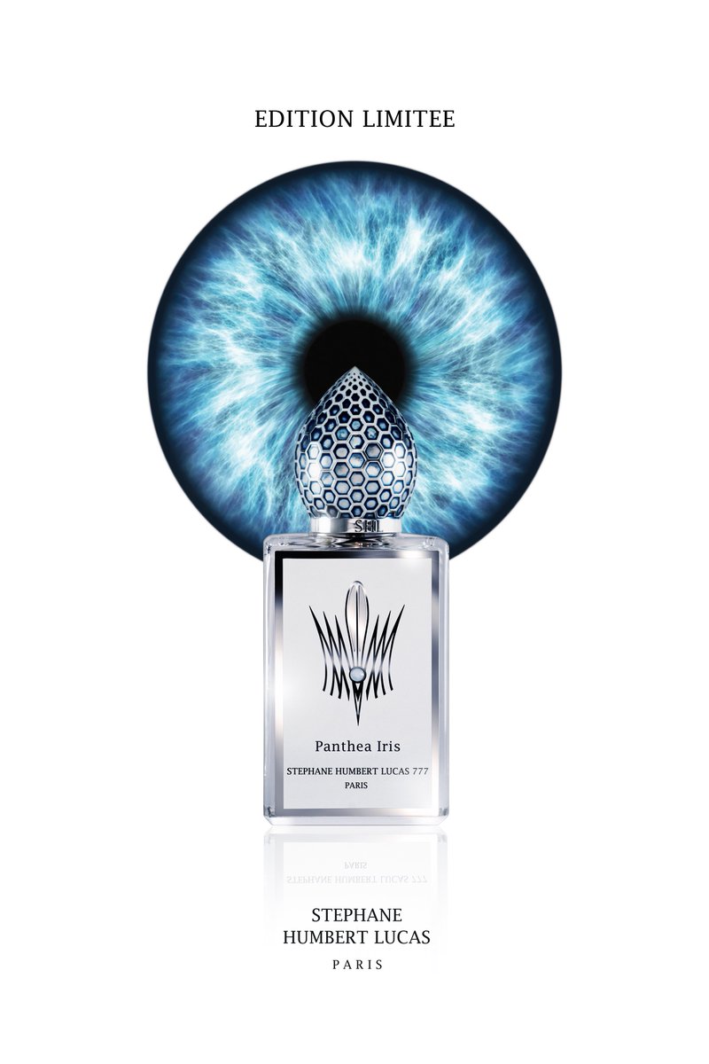 "Discover our new fragrance Panthea Iris from @stephanehumbertlucas 
In Greek mythology, Iris was the messenger of the gods and bearer of good news through rainbows.
As a symbol, Stephane Humbert Lucas has chosen the iris to dress Panthea,the Persian Goddess of the 777 collection