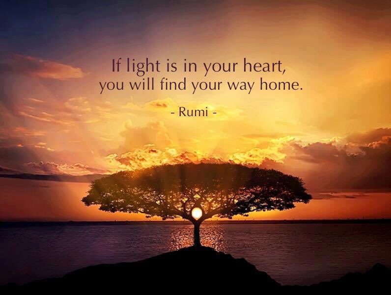 LiindaGrandia's tweet photo. “If light is in your heart, you will find your way home” Rumi #light #love #peace #giving https://t.co/IN3Shy0l3s
