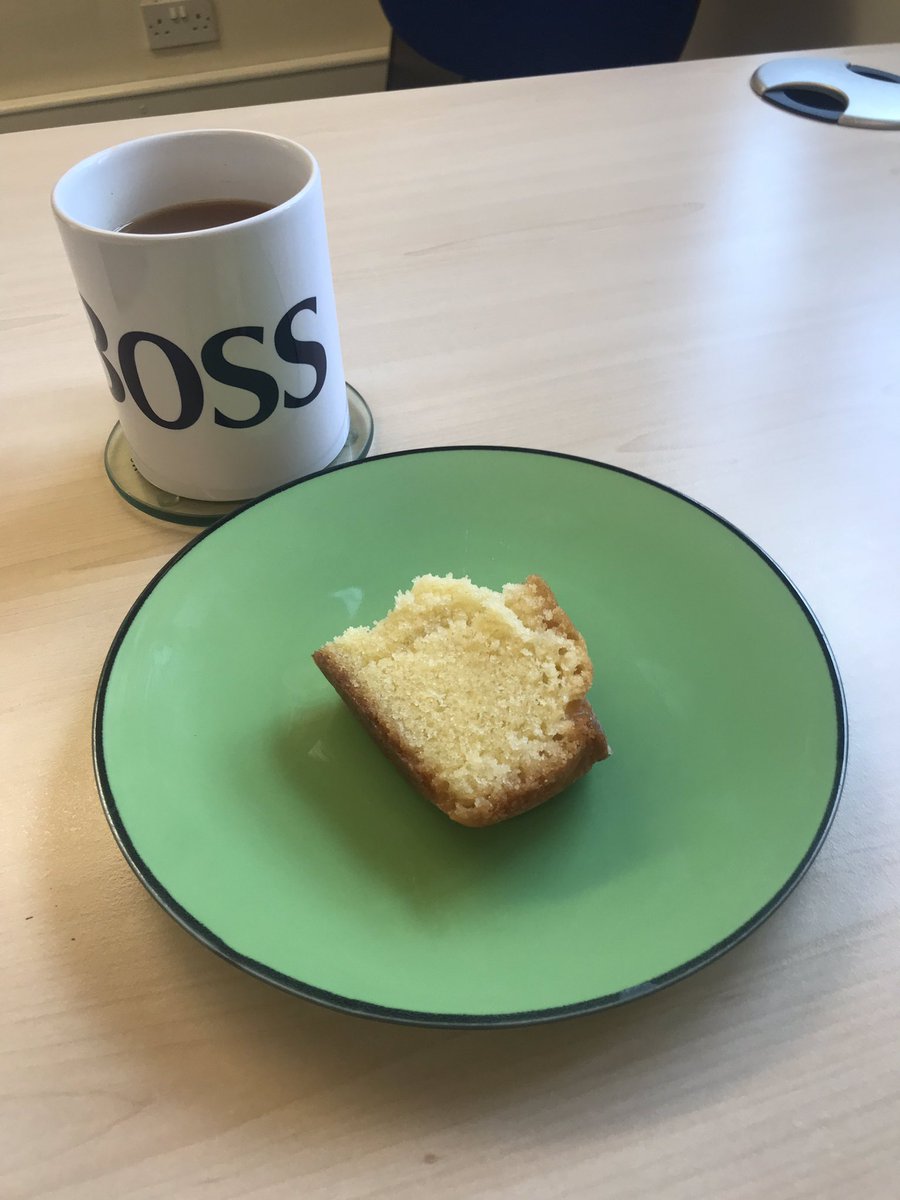 AshbourneBert's tweet photo. The “real” boss @ashbournesarah has got involved making some #TransferDeadLineDay lemon drizzle cake for all the guys in the office https://t.co/PtEi8bALyF